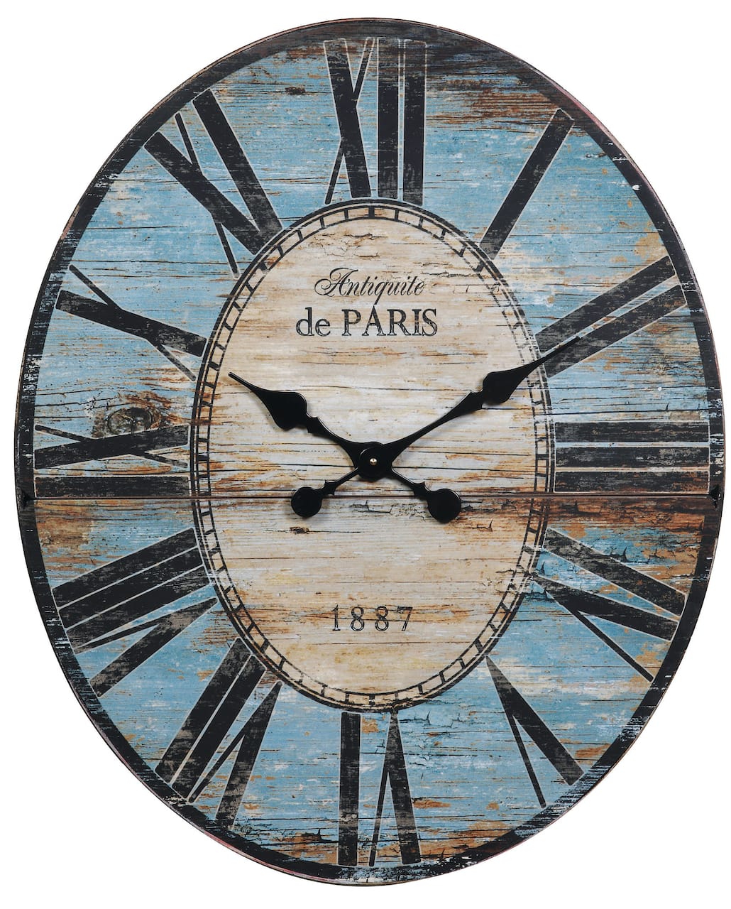 Hello Honey® 2.5ft. Distressed French Country Oval Wood Wall Clock